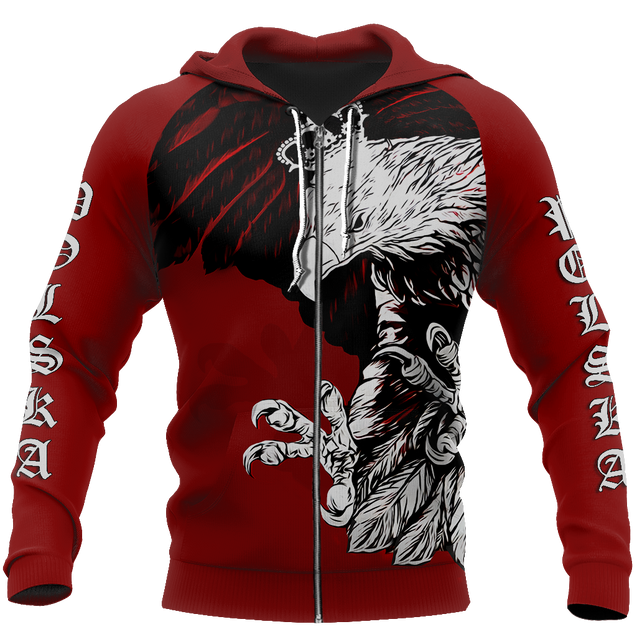 Polish Eagle Hoodie NVD1284-Apparel-Dung Van-Zipped Hoodie-S-Vibe Cosy™