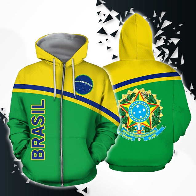 Brasil All Over Hoodie - Curve Version-Apparel-Phaethon-Zipped Hoodie-S-Vibe Cosy™