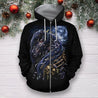 3D All Over Printed Black Horse-Apparel-HP Arts-ZIPPED HOODIE-S-Vibe Cosy™
