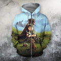 Hunting Dog Art 3D All Over Printed Shirts-Apparel-HP Arts-ZIPPED HOODIE-S-Vibe Cosy™