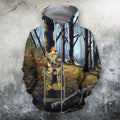 Hunting Deer Art 3D All Over Printed Shirts-Apparel-HP Arts-ZIPPED HOODIE-S-Vibe Cosy™