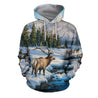 3D Printed Deer Art Clothes-Apparel-HP Arts-Hoodie-S-Vibe Cosy™