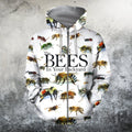 3D All Over Printed The Bees Shirts-Apparel-NTH-Zip-S-Vibe Cosy™