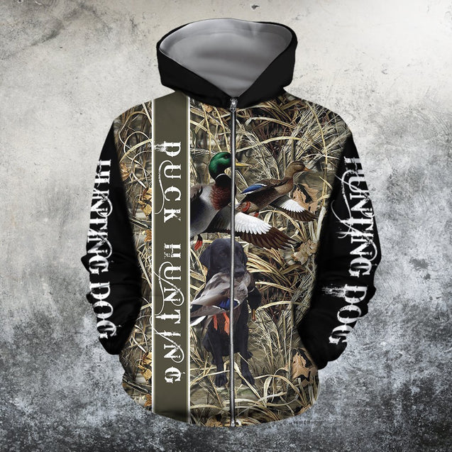 3D All Over Printed Duck Hunting Hoodie-Apparel-HP Arts-Zipped Hoodie-S-Vibe Cosy™