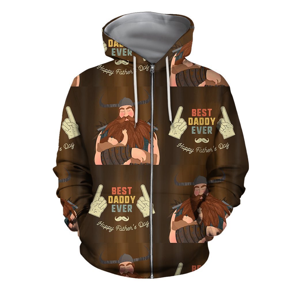 3D All Over Happy Father's Day Hoodie-Apparel-Khanh Arts-Zipped Hoodie-S-Vibe Cosy™