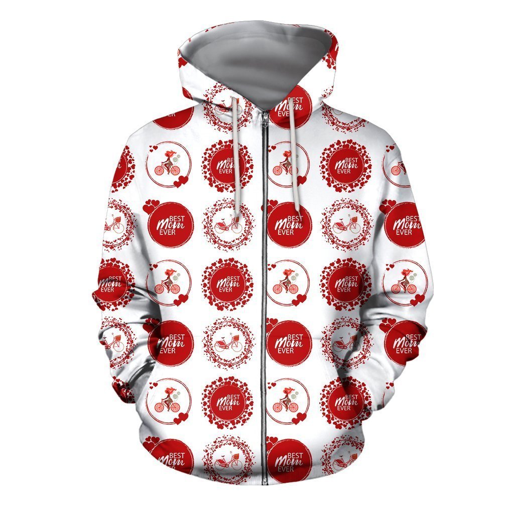 3D All Over Best Mom Ever Hoodie-Apparel-Khanh Arts-Zipped Hoodie-S-Vibe Cosy™