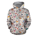 3D All Over Print Butterfly Art Hoodie-Apparel-Khanh Arts-Zipped Hoodie-S-Vibe Cosy™