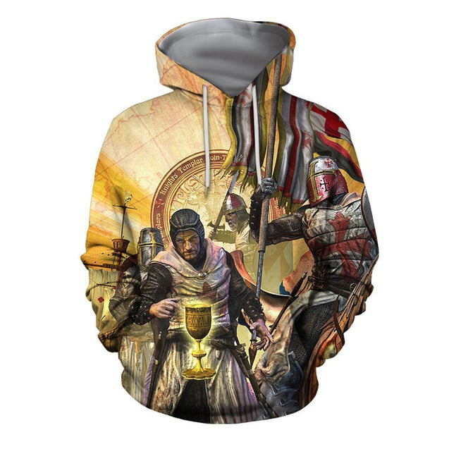 3D All Over Printed Templar Shirts-Apparel-HP Arts-Hoodie-S-Vibe Cosy™