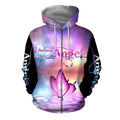 3D All Over Print Pink Butterfly Art Hoodie-Apparel-Khanh Arts-Zipped Hoodie-S-Vibe Cosy™