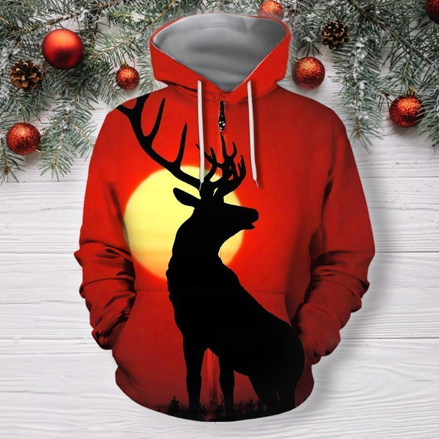 3D All Over Print Deer Sunset Shirts-Apparel-Phaethon-Zip-S-Vibe Cosy™