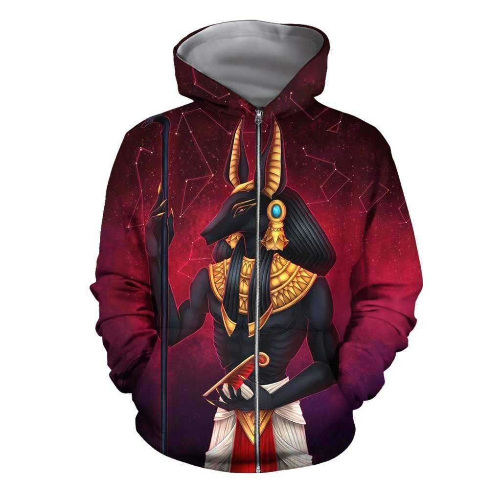3D All Over Print Beautiful Anubis Hoodie HC3108-Apparel-Huyencass-Zipped Hoodie-S-Vibe Cosy™