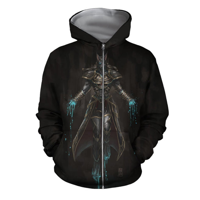 3D All Over Print Pin Anubis Hoodie-Apparel-Khanh Arts-Zipped Hoodie-S-Vibe Cosy™