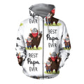 3D All Over Print Best Papa Ever-Apparel-Khanh Arts-Zipped Hoodie-S-Vibe Cosy™