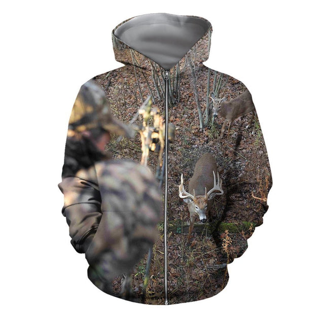 3D All Over Printed Deer for Love Clothes-Apparel-6teenth World-ZIPPED HOODIE-S-Vibe Cosy™