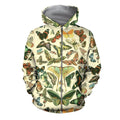 3D Printed Vintage Butterflies Clothes-Apparel-6teenth World-ZIPPED HOODIE-S-Vibe Cosy™