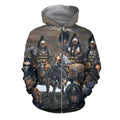 3D All Over Print Mongolia Warrior Hoodie-Apparel-Khanh Arts-Zipped Hoodie-S-Vibe Cosy™