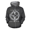 3D All Over Printed Templar Skull-Apparel-HP Arts-ZIPPED HOODIE-S-Vibe Cosy™