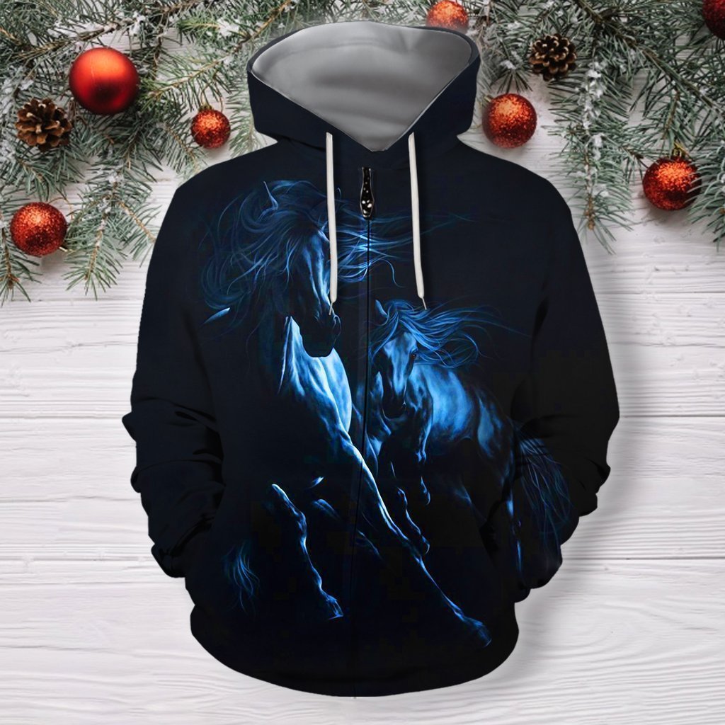 All Over Print Horse Light-Apparel-Phaethon-Zip-S-Vibe Cosy™