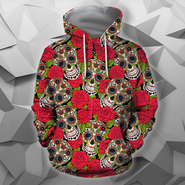 3D All Over Print Roses And Skulls Shirts-Apparel-Phaethon-Zip-S-Vibe Cosy™