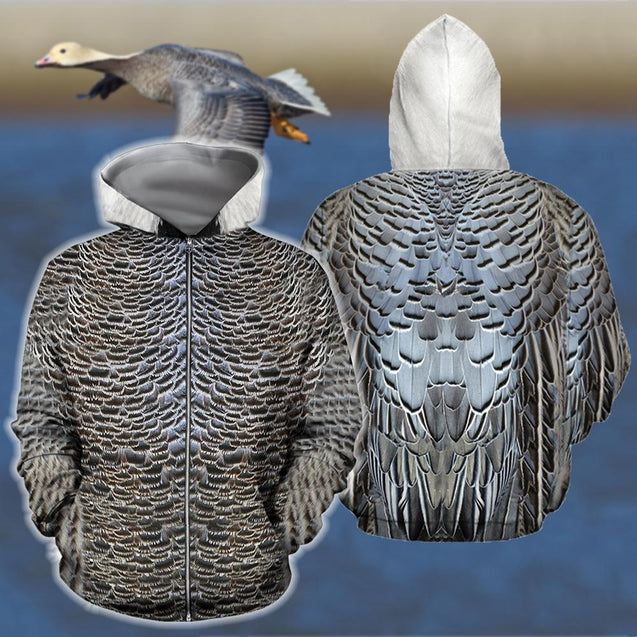 3D All Over Printed Royal Goose Shirts-Apparel-HP Arts-ZIPPED HOODIE-S-Vibe Cosy™