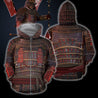 3D All Over Printed Samurai Armor Tops For Men-Apparel-HP Arts-ZIPPED HOODIE-S-Vibe Cosy™