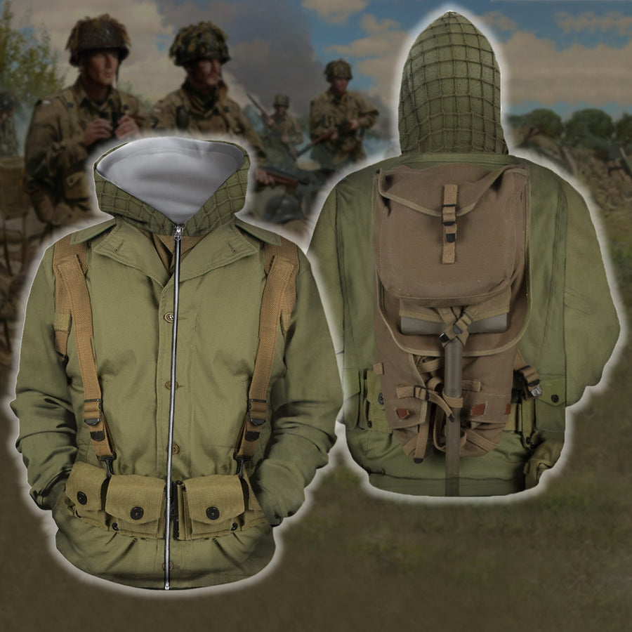 3D All Over Printed U.S. WWII Soldier Shirts-Apparel-HP Arts-Hoodie-S-Vibe Cosy™