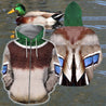 Male Mallard Duck Cover 3D All Over Printed-Apparel-HP Arts-ZIPPED HOODIE-S-Vibe Cosy™