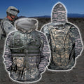 3D Printed Airborne Uniform Clothes-Apparel-HP Arts-ZIPPED HOODIE-S-Vibe Cosy™