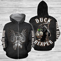 3D All Over Printed Duck Reaper-Apparel-HP Arts-ZIPPED HOODIE-S-Vibe Cosy™