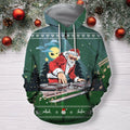 3D All Over Print Green Santa DJ Shirts-Apparel-Phaethon-Zip-S-Vibe Cosy™