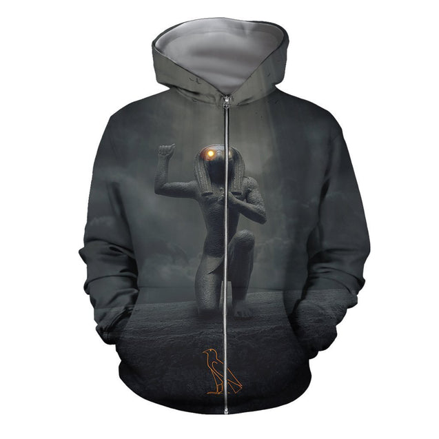 3D All Over Print Horus The Darkness Hoodie-Apparel-Khanh Arts-Zipped Hoodie-S-Vibe Cosy™