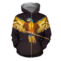3D All Over Print Parrots Wings Hoodie-Apparel-PHL-Zipped Hoodie-S-Vibe Cosy™