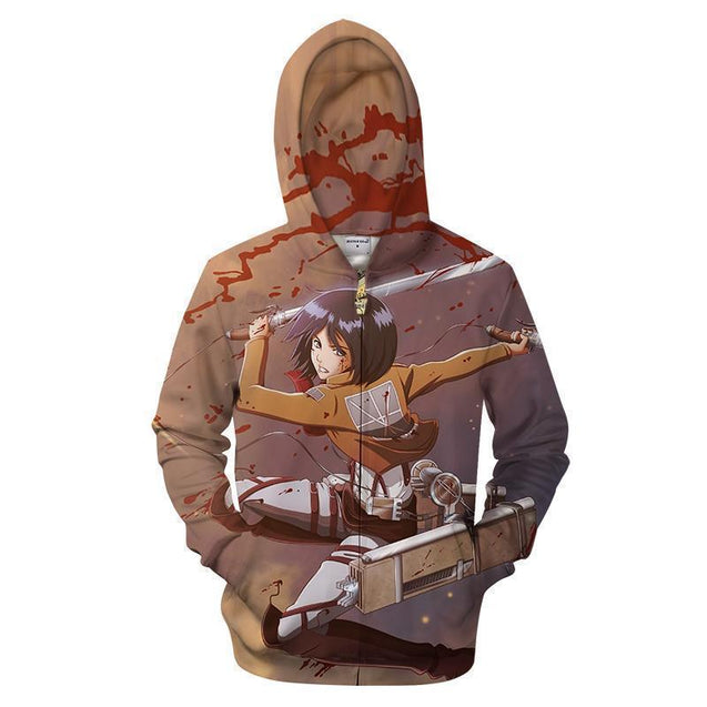 Attack On Titan - Titan War-Phaethon-ZIPPED HOODIE-S-Vibe Cosy™