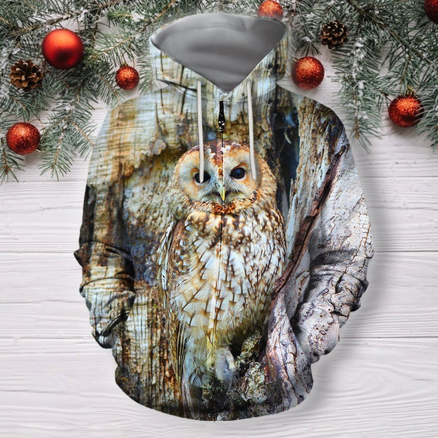 3D All Over Print Owl Shirts-Apparel-Phaethon-Zip-S-Vibe Cosy™