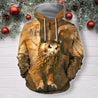 3D All Over Print Owl Flying Shirts-Apparel-Phaethon-Zip-S-Vibe Cosy™