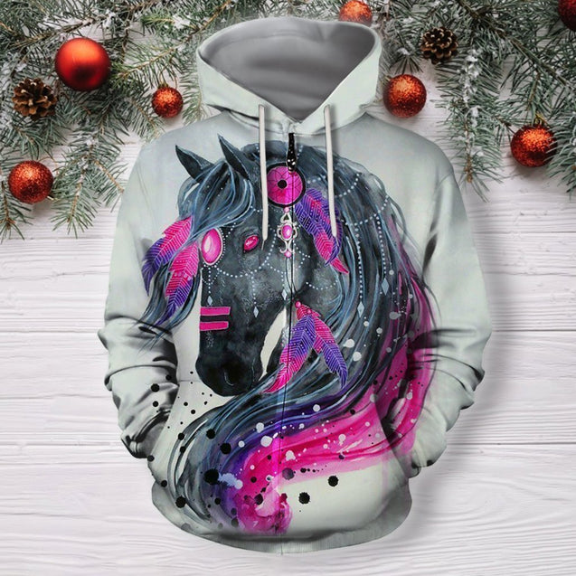 All Over Print Horse Beautiful-Apparel-Phaethon-Zip-S-Vibe Cosy™