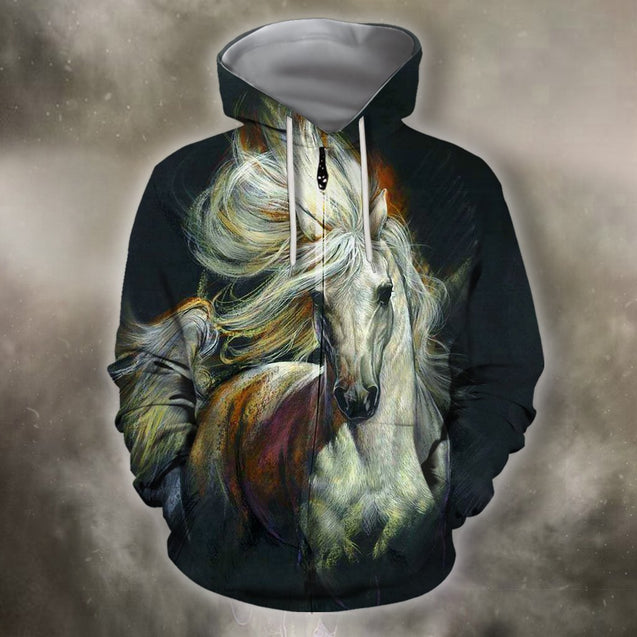 3D All Over Print Beautiful Horse Hoodie-Apparel-NNK-Zip-S-Vibe Cosy™