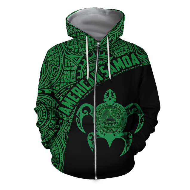 American Samoa Polynesian Hoodie - Green-Apparel-Phaethon-Hoodie-S-Vibe Cosy™