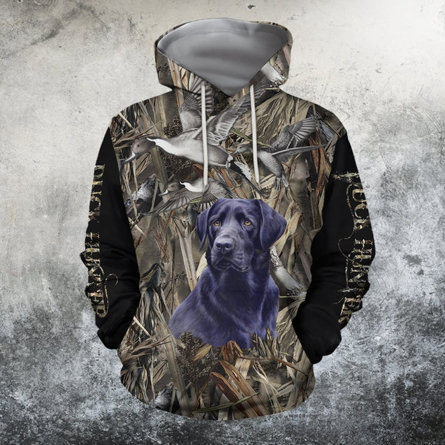 3D All Over Printed Black dog hunting Hoodie-Apparel-HP Arts-Hoodie-S-Vibe Cosy™