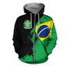 Brasil Special Grunge Flag Pullover Hoodie-Apparel-Phaethon-Zipped Hoodie-S-Vibe Cosy™