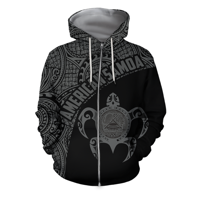 American Samoa Polynesian Hoodie - Gray H10-Apparel-Phaethon-Hoodie-S-Vibe Cosy™