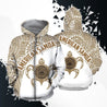 American Samoa Polynesian Hoodie - Golden & White H10-Apparel-Phaethon-Zipped Hoodie-S-Vibe Cosy™