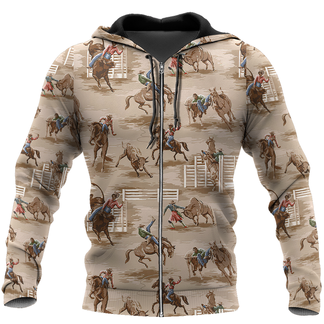 Rodeo 3D All Over Printed Unisex Shirts Rodeo Pattern