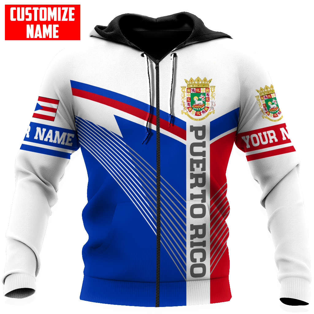 Customize Name Puerto Rico 3D All Over Printed Unisex Shirts