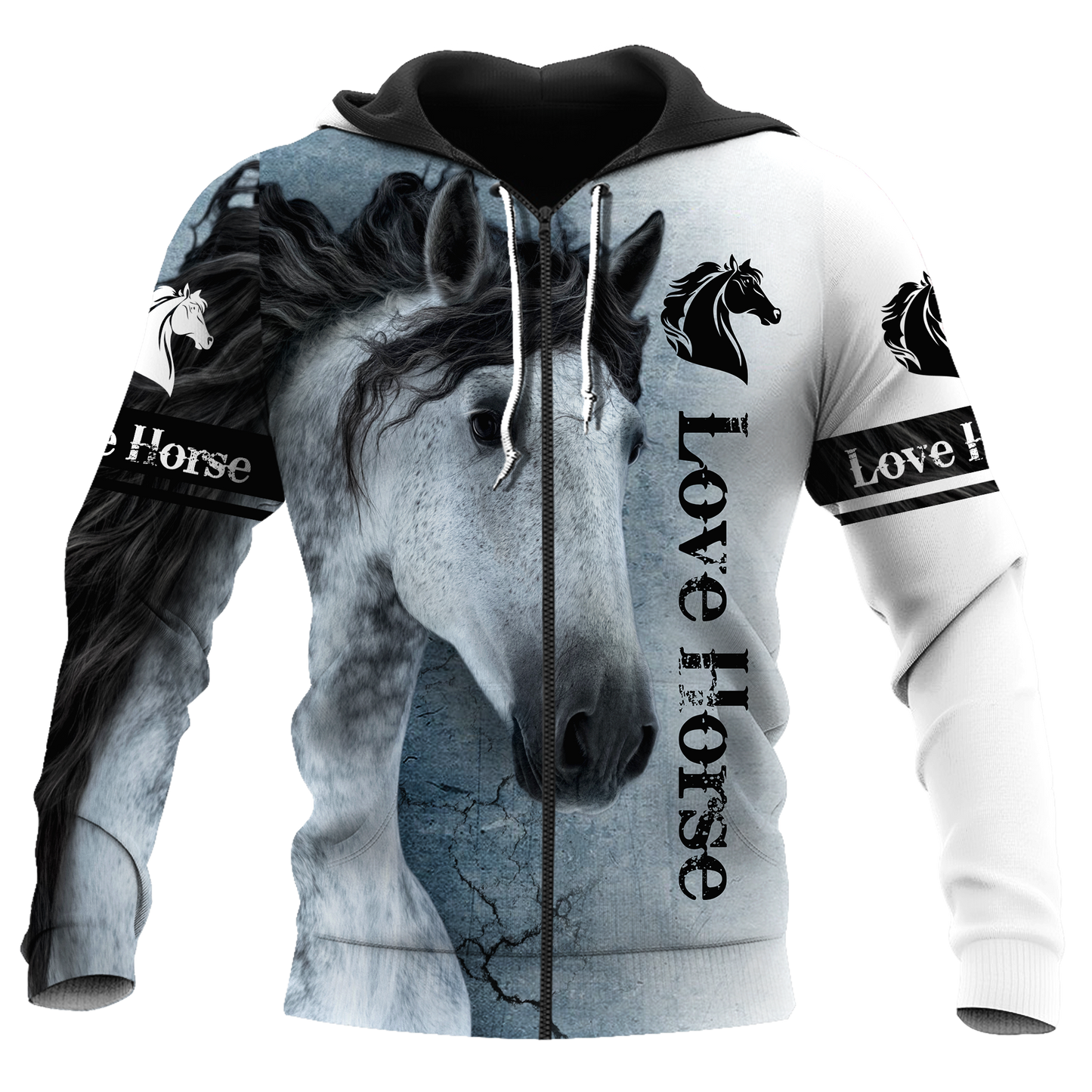 Love Horse 3D All Over Printed Hoodie Pi112055