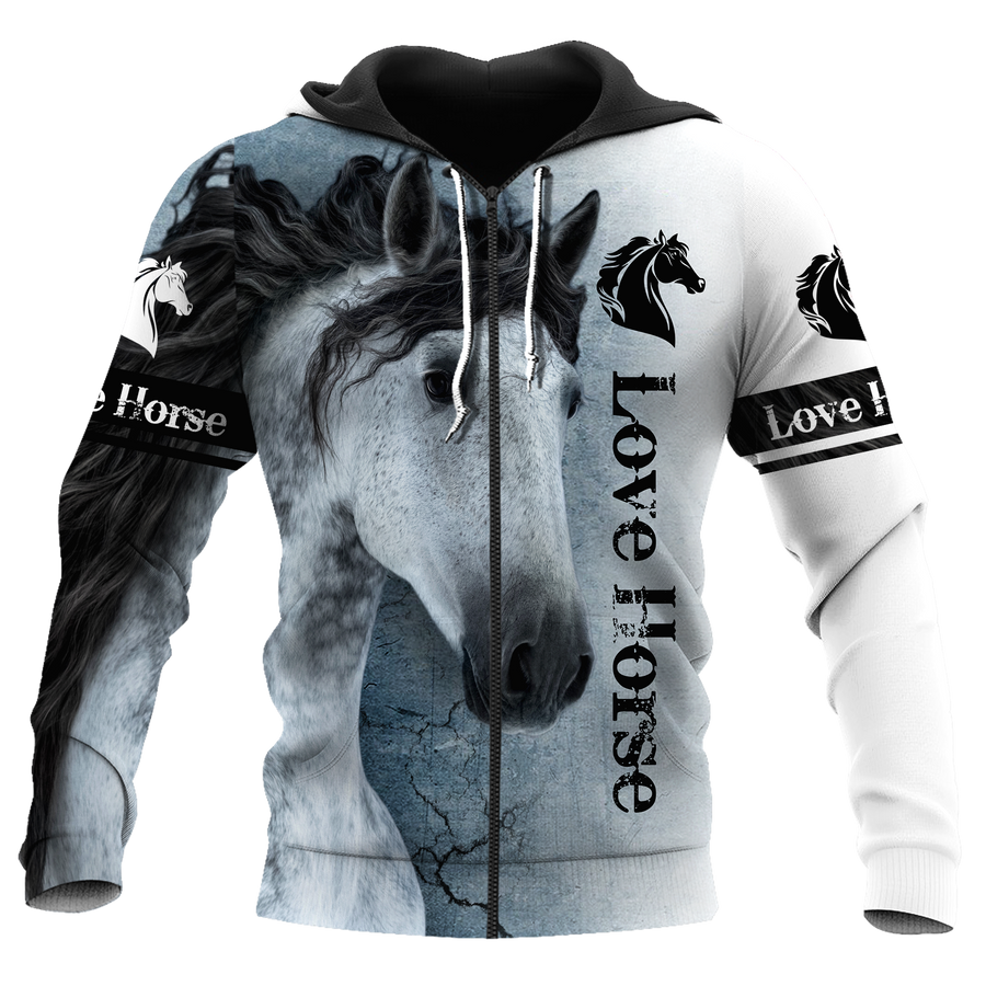 Love Horse 3D All Over Printed Hoodie Pi112055