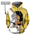 May Girl Personalized Name 3D All Over Printed Hoodie