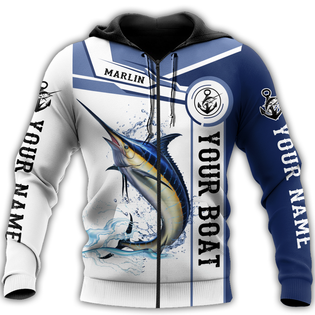 Custom name Marlin fishing Catch and Release 3D Design print shirts