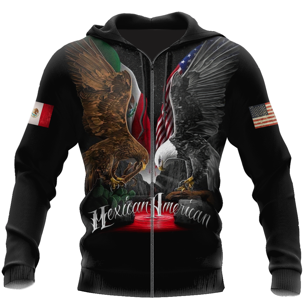 Mexican American Hoodie 3D All Over Printed Shirts For Men and Women TR1012207