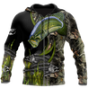 Bass Fishing Painting Fall Camo Reaper 3d print shirts